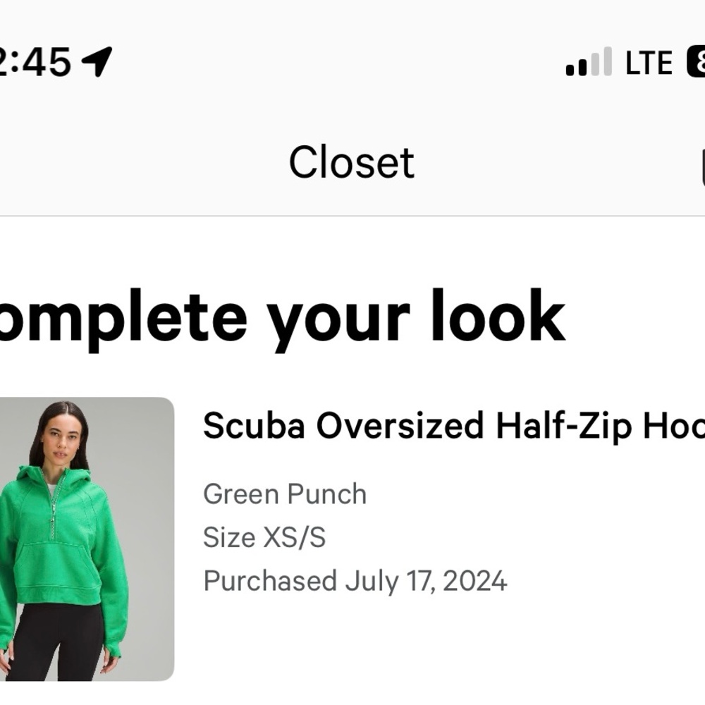lululemon athletica Green Punch Scuba Oversized Half-Zip Hoodie